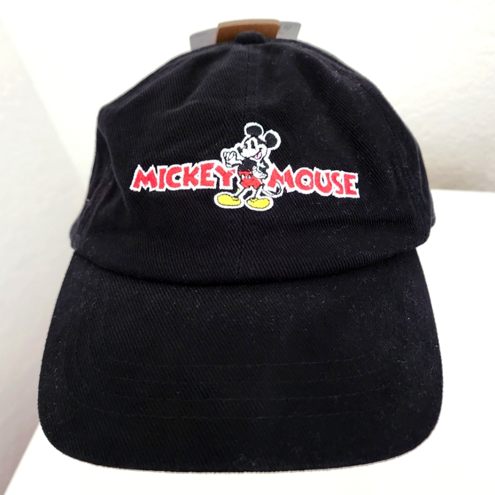 Disney By Primark Cotton Mickey Mouse Embroidered Black Cap.
